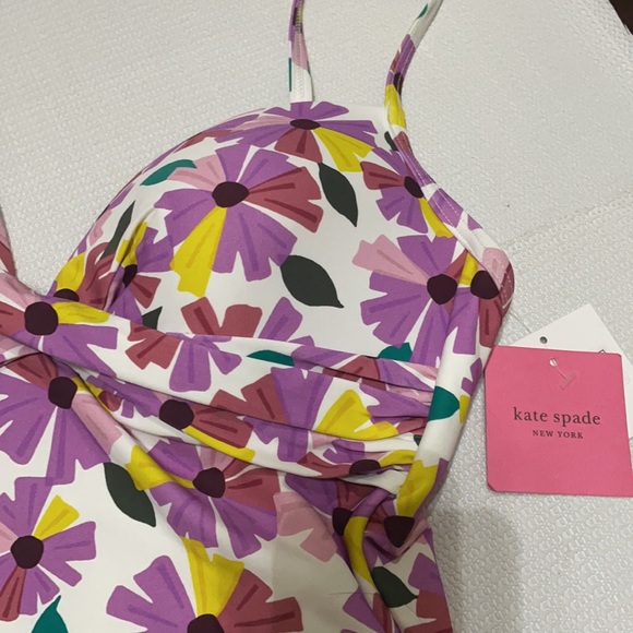 Kate spade floral draped molded cups one-piece - Picture 5 of 8